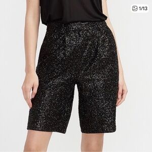 ✨🖤 Express High-Rise Metallic Sparkle Shorts Size 2 🖤✨‎